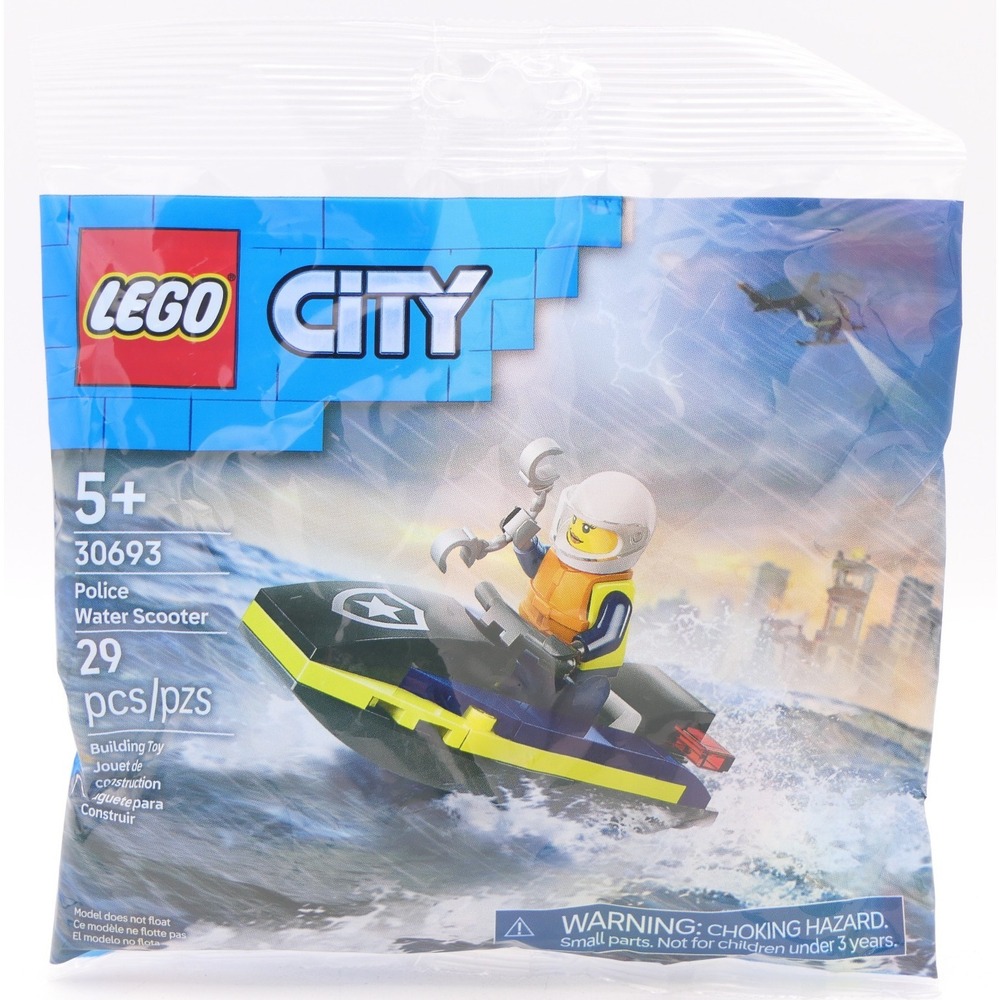 LEGO City Police Water Scooter 30693 Building Toy 29 Pcs Ages 5+ Sealed Bag